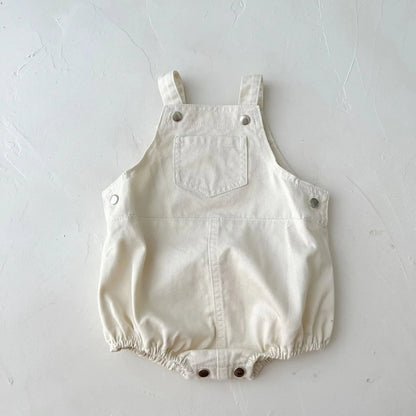 Cute Baby Pocket Overalls Denim Overalls Baby Fashion One-piece Romper 0-3T Newborn Boy Girls Clothes - AMULET RING STORE