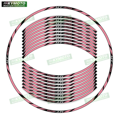 For Yamaha MT-125 MT125 motorcycle 17 inch front and rear wheel stickers modified waterproof reflective wheel rim stickers