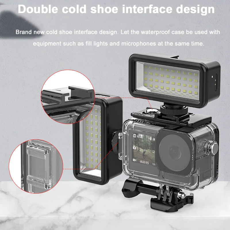 For DJI Osmo Action 4 Waterproof Case 40M Deep Diving Underwater Housing Shell for DJI Osmo Action 4 3 Action Camera Accessories - AMULET RING STORE