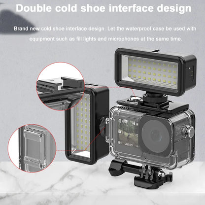 For DJI Osmo Action 4 Waterproof Case 40M Deep Diving Underwater Housing Shell for DJI Osmo Action 4 3 Action Camera Accessories - AMULET RING STORE