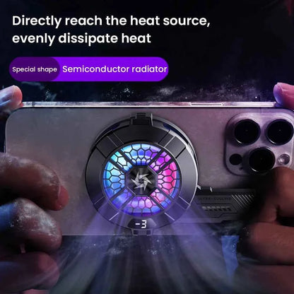 Mobile Phone Semiconductor Cooler "6"Shaped Semiconductor Cooling Fan Radiator for IOS Android SL33 Back-clip Magnetic Heat Sink