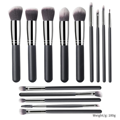 14Pcs Makeup Brush Set for Beginners Soft Bristle Powder Brush Blush Eye Shadow Beauty Tools, Buy 14pcs Brush Get 1 Free Sponge - AMULET RING STORE