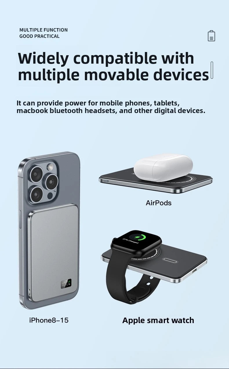 VIVO 50000mAh CCC Certification Thin Power Bank Ultra For MagSafe Magnetic Wireless Fast Charging Portable Battery Display - AMULET RING STORE