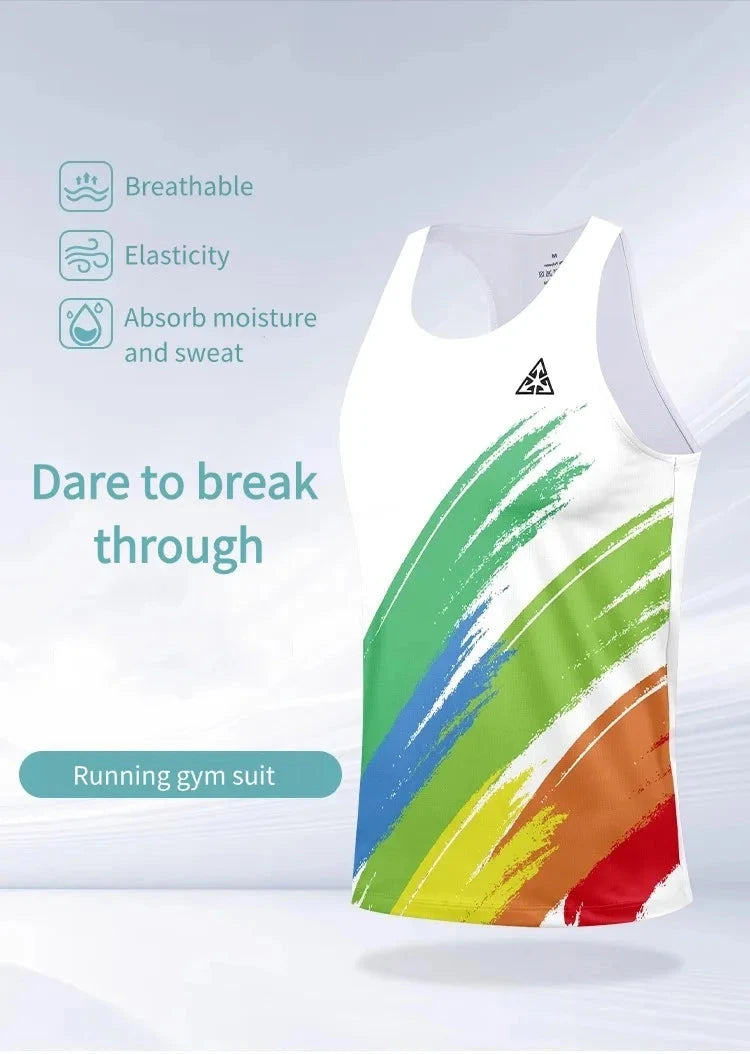 New running vests for men and women, ultra-light and breathable summer T-shirts, professional marathon racing tops