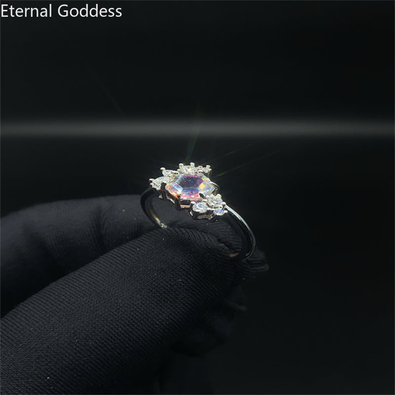 Natural Alexandrite Gemstone Ring for Women Solid 925 Sterling Silver Luxury for Engagement Bridal Gift Luxury Jewelry