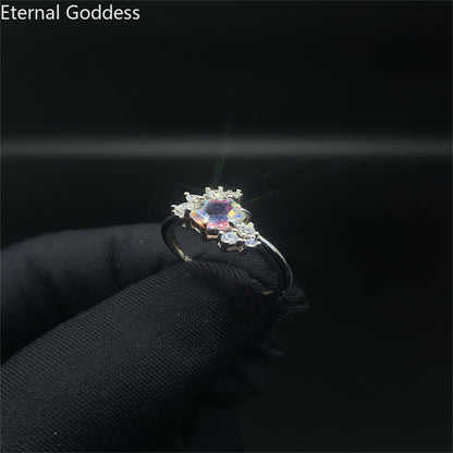 Natural Alexandrite Gemstone Ring for Women Solid 925 Sterling Silver Luxury for Engagement Bridal Gift Luxury Jewelry