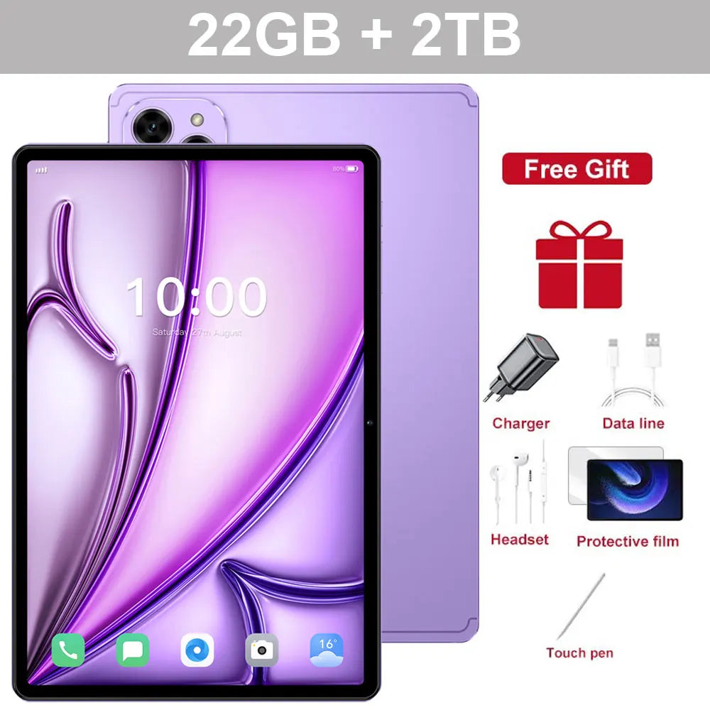 Original Pad 7S Pro Tablets Global Edition 22GB+2TB Android 15 Tablet PC 5G Dual SIM 10000mAh 10.1" HD WiFi Gaming Kids Tab PC