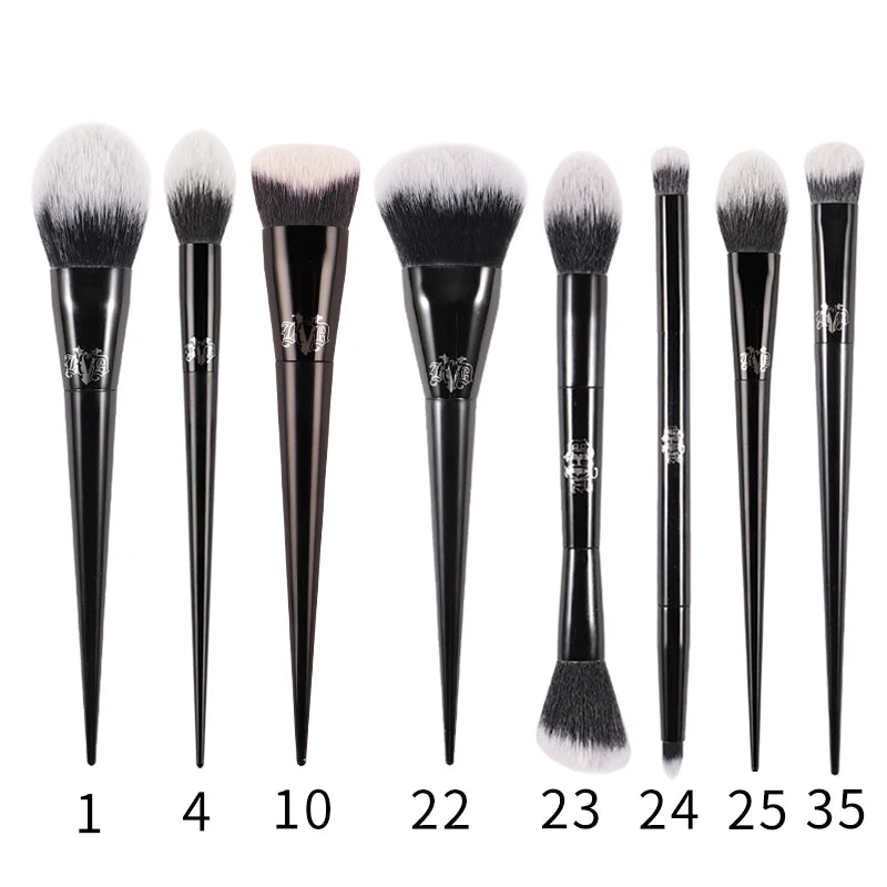 Kat Von D Makeup Brush Set & Kit Foundation Blush Highlight Concealer Powder Sculpting Eyeshadow Brush KVD Brand Makeup Brush - AMULET RING STORE