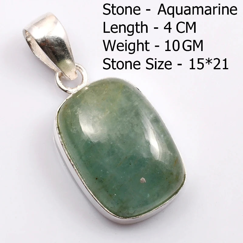 Genuine  Amaquarine  Pendant Hand Made Women Jewelry gift