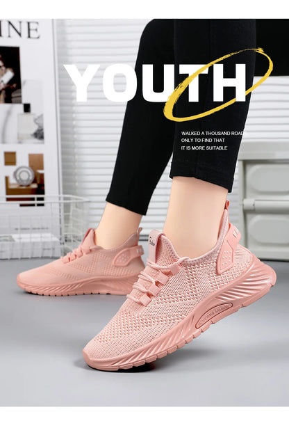 2025 Women's Shoes Summer Women's Shoes Flying woven casual shoes Comfortable breathable women's sneakers - AMULET RING STORE
