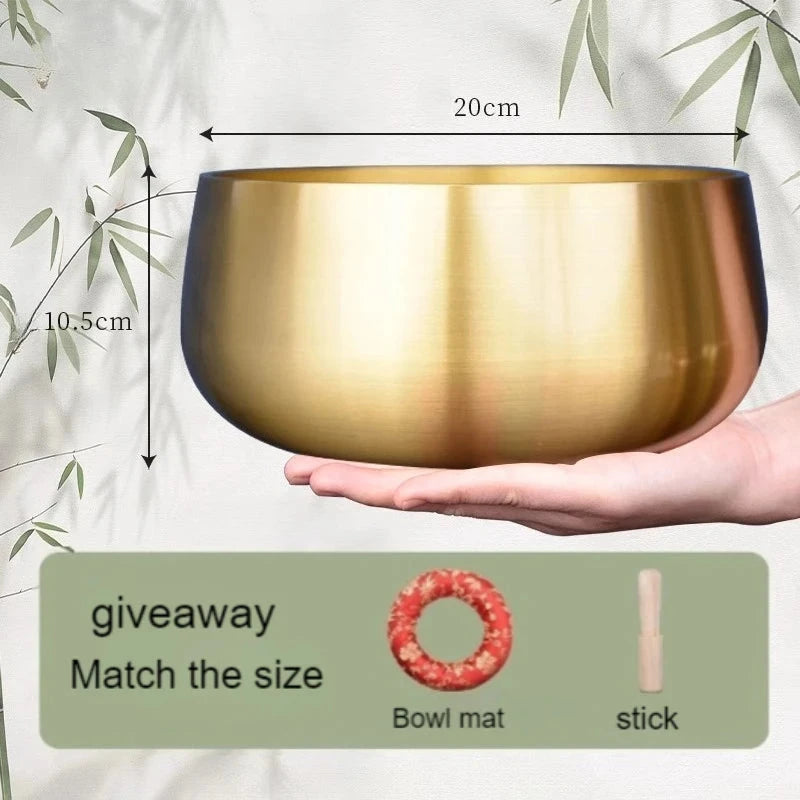Copper Singing Bowl Buddhism Meditation Sound Healing Sound Bowls Tibetan Original Nepal Singing Bowl Yoga Musical Instruments - AMULET RING STORE