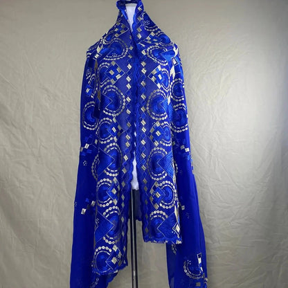 Sale 2025 New Dubai Islam Embroidered Shawl Soft Wool Jersey Hijab for Muslim Women Long Style New African Net for Spring Summer - AMULET RING STORE