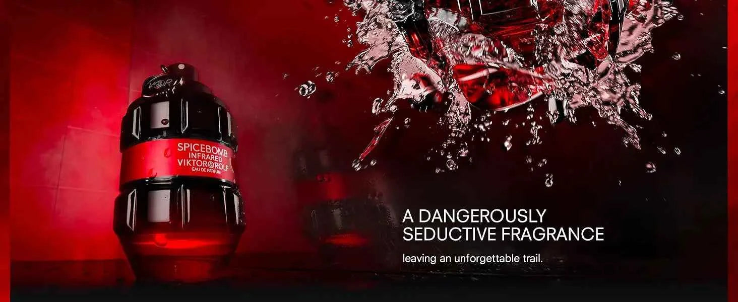 Viktor&Rolf - Spicebomb Infrared Eau de Parfum - Woody & Spicy - Cologne for Men - With Notes of Leather & Cinnamon - 3 Fl Oz