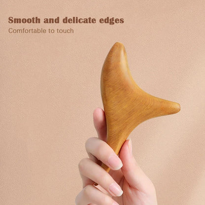 Nature Wood Trigonometric Massage Cone Wooden Lymphatic Massage Stick Face Hand Foot Body Massager Gua Sha Board Acupuncture Pen - AMULET RING STORE