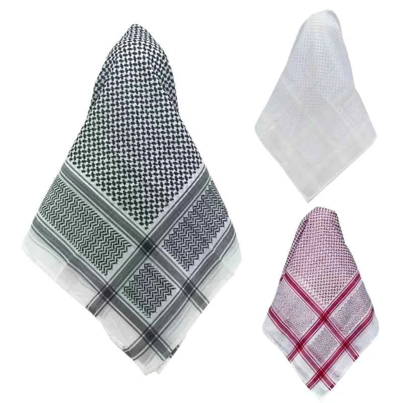 Trendy Shmagh Scarf Shawl for Men Women Multifunctional Headscarf Arab Desert Scarf Outdoor Dustproof Large Wrap Neckerchief