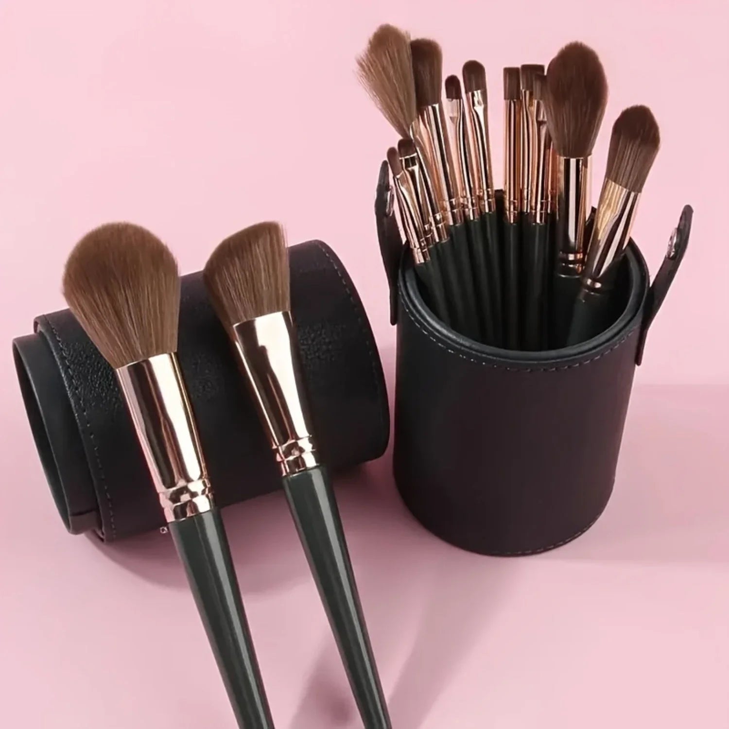 Green Cloud 14-Piece Makeup Brush Set - Super Soft Full Beginner Set for Paint, Powder, and Foundation - Beauty Tools - AMULET RING STORE