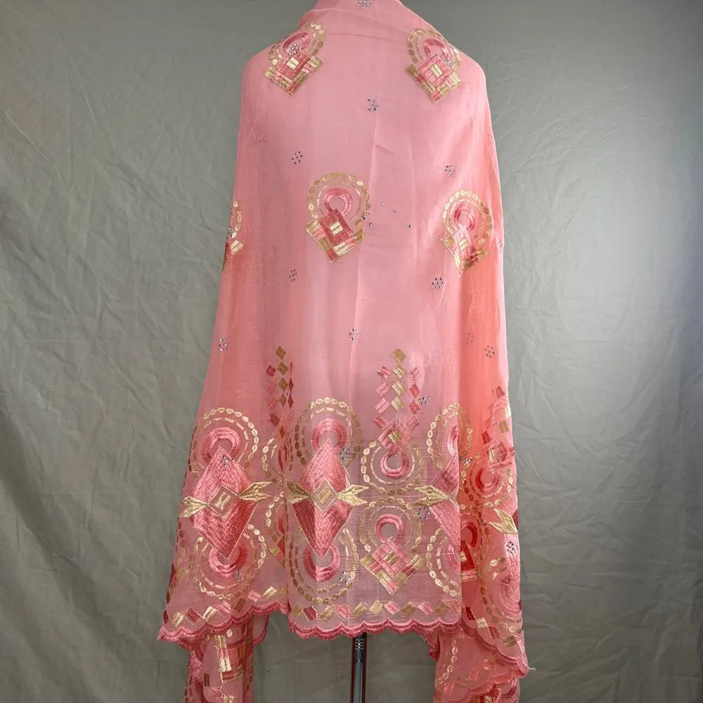 Sale 2025 New Dubai Islam Embroidered Shawl Soft Wool Jersey Hijab for Muslim Women Long Style New African Net for Spring Summer - AMULET RING STORE