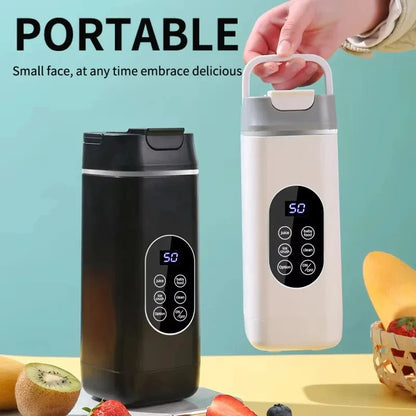 Electric Blender Rechargeable Portable Juicer USB Charging Hand Blender Electric Fruit Juicer 12 Blades Crushed Ice Juicer Cup - AMULET RING STORE