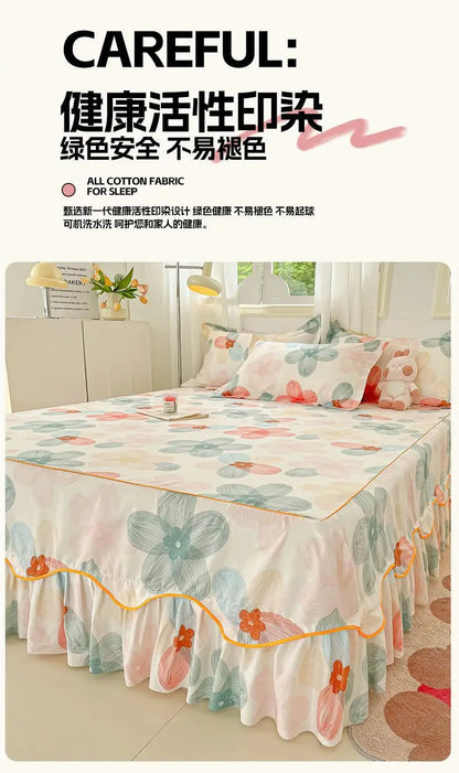 Sheet Set Household with Pillowcase Fashion Modern Water-proof Universal Skin-friendly Single Double Home Textile Bedding Luxury