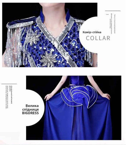 Modern Dance Clothing Women's Jazz Dance Performance Outfit Sparkling Tassel Tailcoat Nightclub ow Costume Adult New Sle