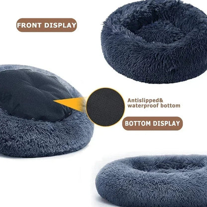 Round Cat Beds House Soft Long Plush Best Pet Dog Bed For Dogs Basket Pet Products Cushion Cat Bed Cat Mat Animals Sleeping Sofa - AMULET RING STORE