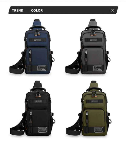 Male Multifunctional Sports Chest Bag Men's Lightweight Handbag  Multi Pockets Outdoor Hiking Climbing Cycling Crossbody Bags