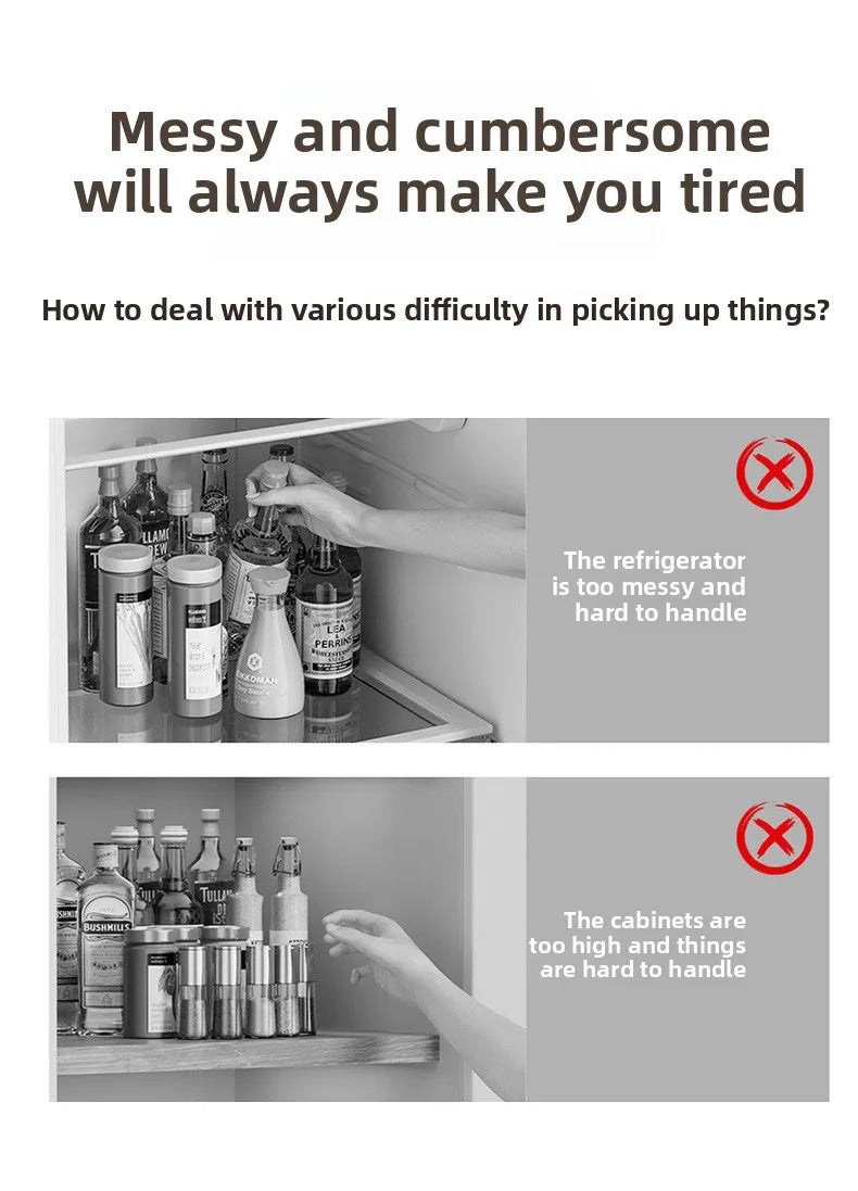 360° Rotating Plastic Storage Rack Bathroom Storage Organizer Kitchen Snack Food Oil Seasoning Bottle Storage Rack Fruit Tray - AMULET RING STORE