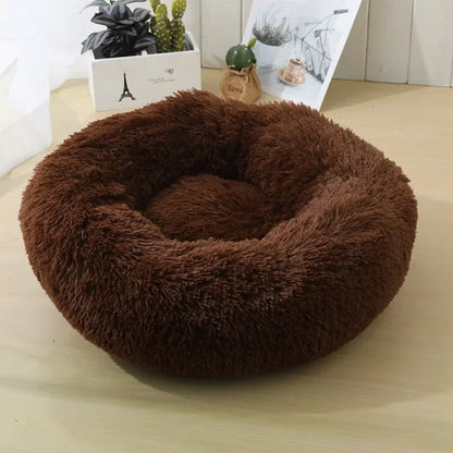Round Cat Beds House Soft Long Plush Best Pet Dog Bed For Dogs Basket Pet Products Cushion Cat Bed Cat Mat Animals Sleeping Sofa - AMULET RING STORE