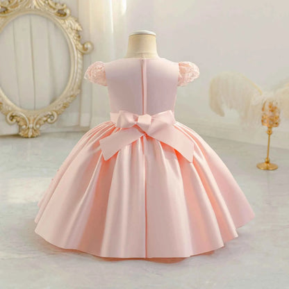0-4Thildren's wear baby's first birthday party dress color matching gradient Lace Princess Baby Girl Christmas Party Prom Dress