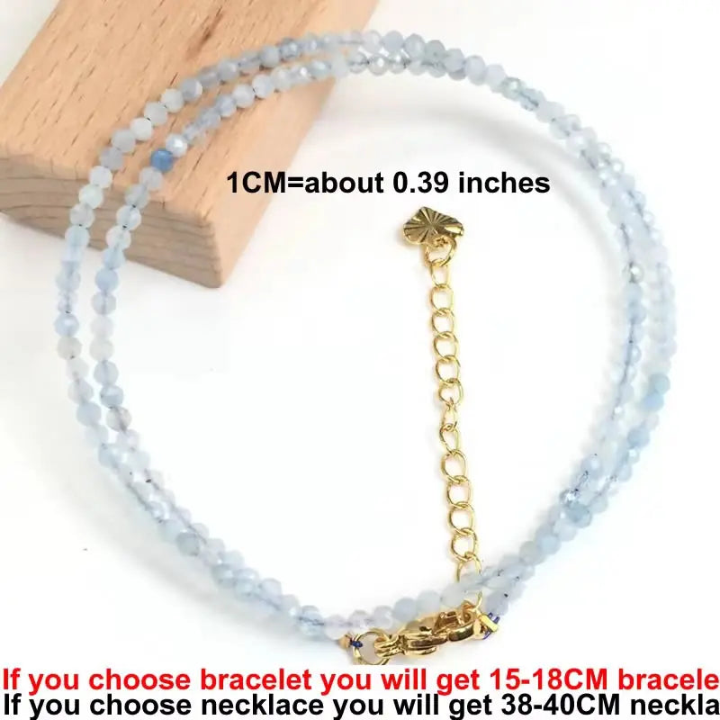 Fashion 2-3mm Faceted stone beads Necklace bracelet Pink Quartz Crystal zircon amethyst Choker Men Female Jewelry Party Gift - AMULET RING STORE