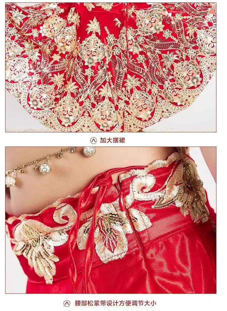 Yiman exotic Indian dance ethnic style children's dance costume, sari embroidery Tang costume, big swing skirt, Lengha set