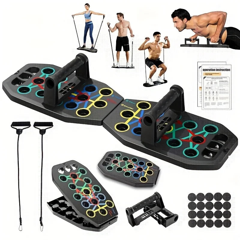 Solid Push Up Board Home Workout Equipment Multi-Functional Pushup Stands System Fitness Floor Chest Muscle Exercise Professiona - AMULET RING STORE
