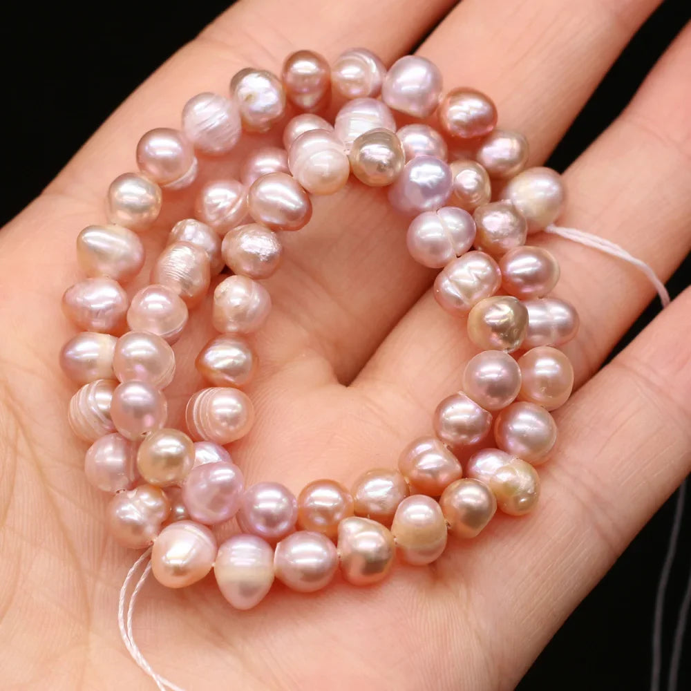 100% Natural Freshwater Pearl Beads Fine pearls Punch Loose Beads For DIY Women Elegant Bracelet Necklace Earring Jewelry Making - AMULET RING STORE