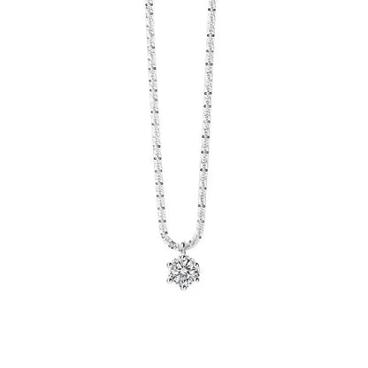 TEN CARATS 0.5-2CT S925 sterling silver Moissanite Women's Necklace Super Sparkly D Color VVS1 Pendant chain plated Jewelry - AMULET RING STORE