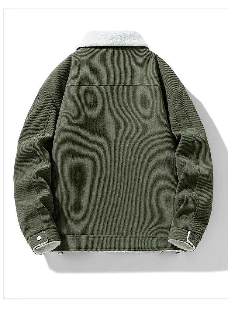 Men's Jackets and Coats Fashion Warm Corduroy Thick Coats 2024 Winter Fashion Men's Coats Down Jackets Men's Cotton Clothing