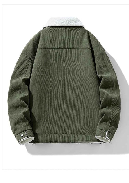 Men's Jackets and Coats Fashion Warm Corduroy Thick Coats 2024 Winter Fashion Men's Coats Down Jackets Men's Cotton Clothing