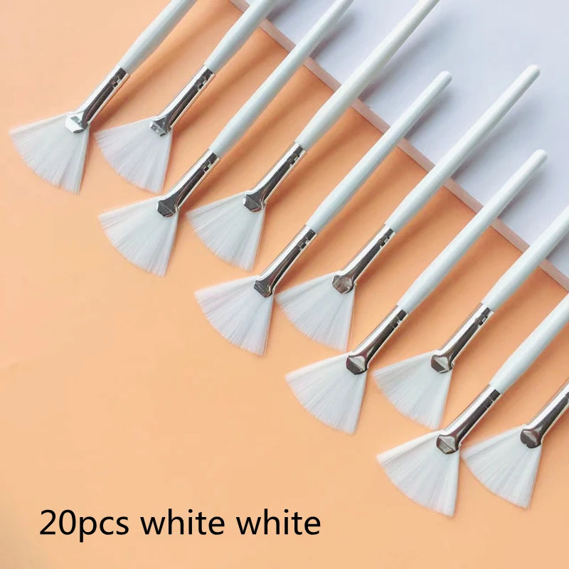 10/20/50pcs Fan Shape Facial Mask Brush Multifunctional Makeup Brushes Essential Oil Women Facial Body Beauty Makeup Tools Brush - AMULET RING STORE