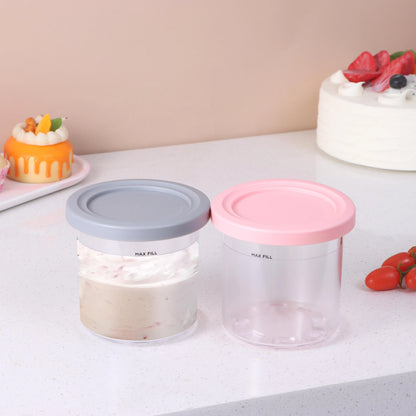 2/4pcs Ice Cream Pints Cup Ice Cream Containers With Lids For Ninja Creami Pints For Nc301 Nc300 Nc299amz Series Ice Cream Maker - AMULET RING STORE