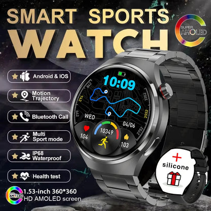 2025 New For HUAWEI GT Series Smart Watch Men AMOLED Screen Heart Rate Health Monitoring Bluetooth Call Business Smartwatch Man