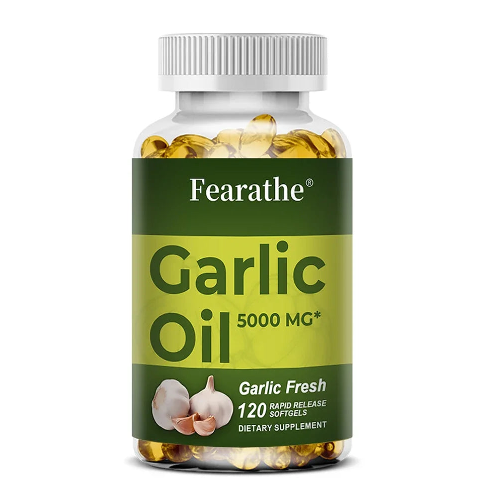 Garlic Extract, Supports Healthy Cholesterol Levels, Immune System, Circulation, Blood Pressure Balance, 120 Capsules