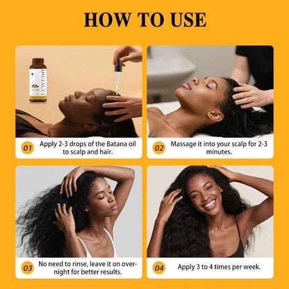 Batana Oil Hair Growth Scalp Strengthening Pure Hair Repair Hair Roots Damaged Hair Care Nourishing For Women Men Anti Hair Loss