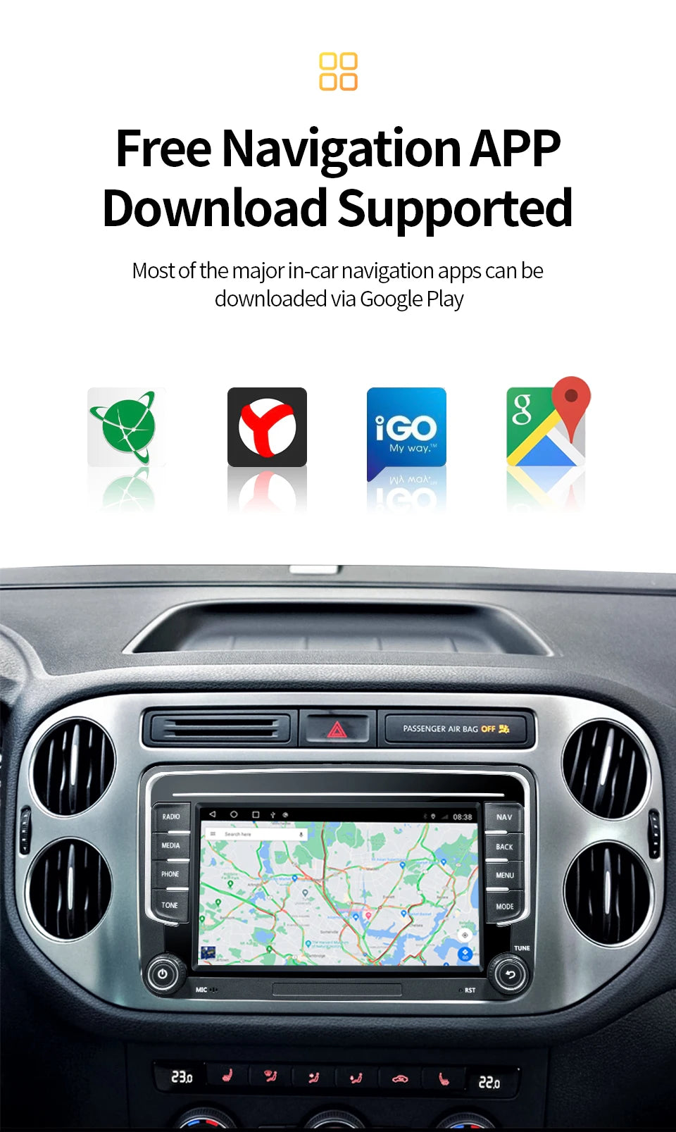 7inch Car Radio CarPlay Android Auto for Volkswagen VW Passat B6 B7 CC Tiguan Touran GOLF POLO CarPlay 7inch 2+32GB / 4+64GB - AMULET RING STORE