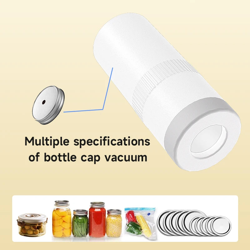 Wireless Kitchen Tools Handheld Food Bag Vaccum Sealer Pump Bottle Jar Vacuum Sealing Machine for Regular & Wide Mouth Mason Jar - AMULET RING STORE