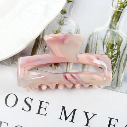 Mini Women's Hair Clips Colorful Geometric Hollow Crab Claw Clip Acetate Leopard Print Fashion Girls Hairpin Hair Accessories - AMULET RING STORE