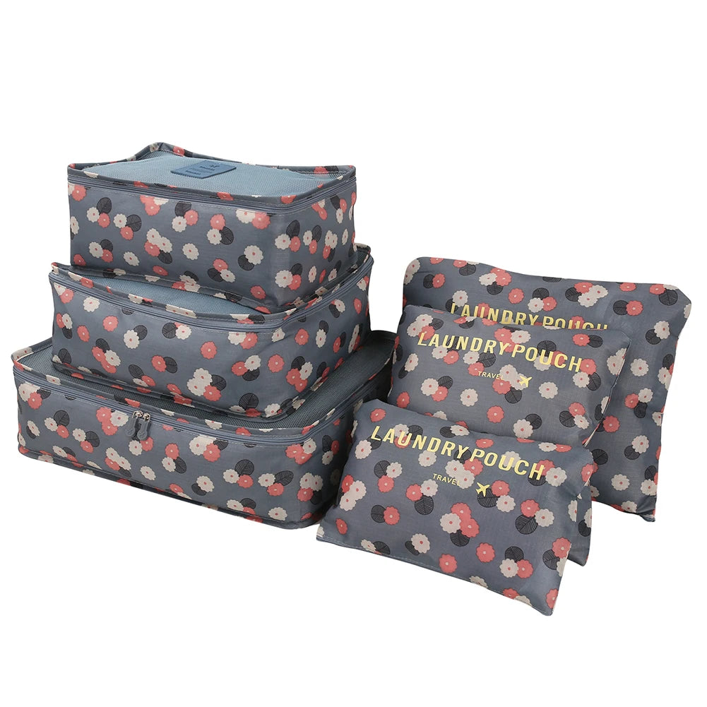 8/7/6 pieces Set Travel Organizer Storage Bags Suitcase Packing Set Storage Cases Portable Luggage Organizer Clothe Shoe Pouch - AMULET RING STORE