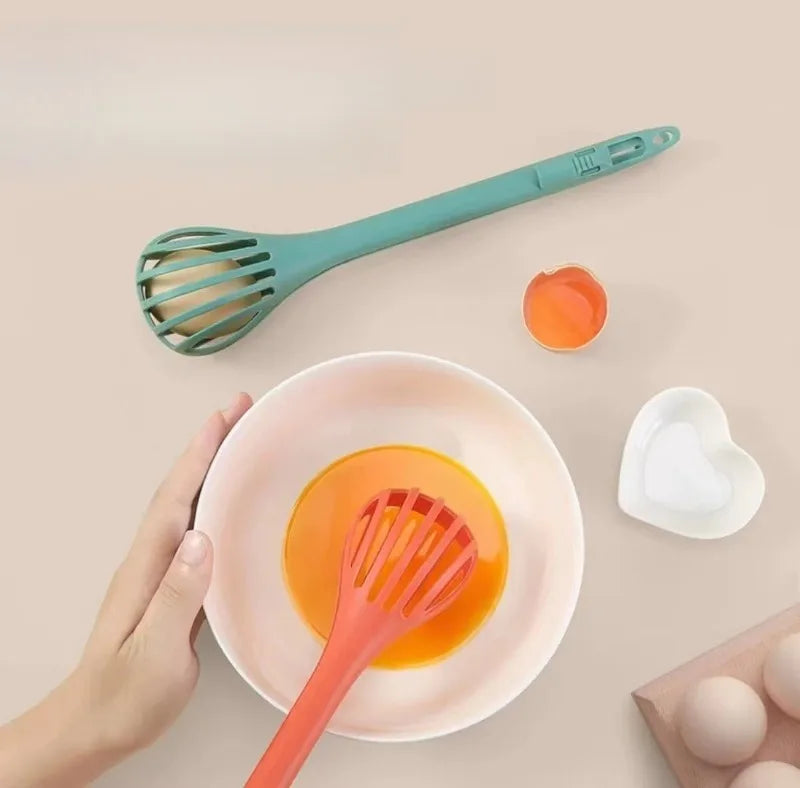 2-in-1 Food Clip & Egg Whisk Multifunctional Handheld Blender Kitchen Tool for Salad Mixer Eggs Pasta Food Cooking Mixing - AMULET RING STORE