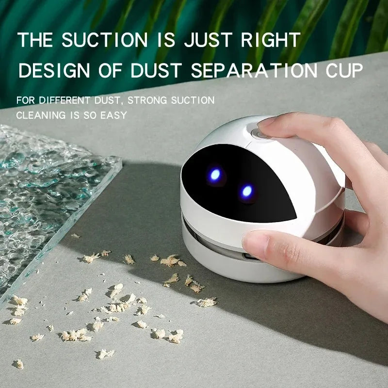 Table Vacuum Cleaner Mini Desktop Dust Vacuum With Detachable Nozzle USB Rechargeable Wireless Car Vacuum Cleaner Cleaning Tools - AMULET RING STORE