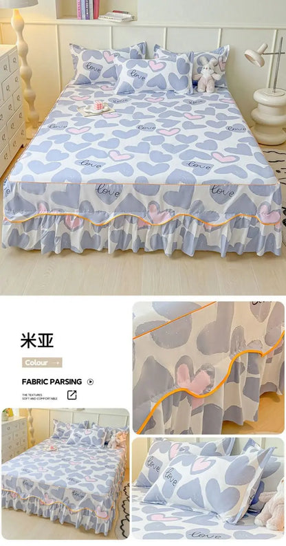 Sheet Set Household with Pillowcase Fashion Modern Water-proof Universal Skin-friendly Single Double Home Textile Bedding Luxury