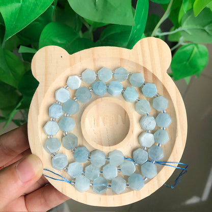 8.5x9.5mm Natural Hexagon Stone Beads Faceted Amazonite Quartz Jade Loose Spacer Beads for Jewelry Making DIY Bracelet Pendant - AMULET RING STORE