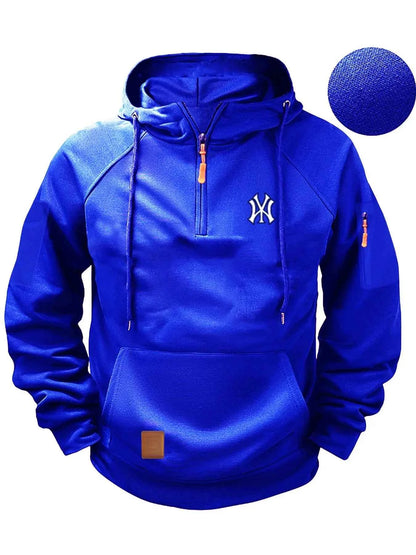 2025 Fashion Men multi-pocket zipper comfortable casual hoodie spring and autumn pullovers sweatshirts fitness hoodies